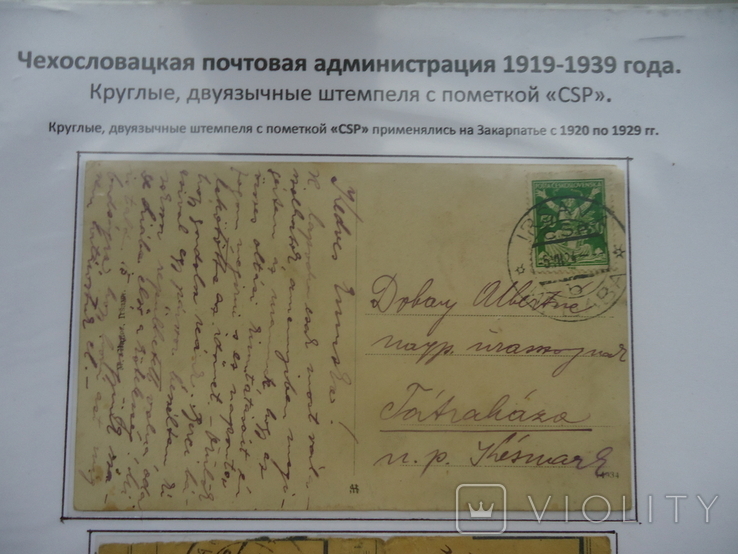 Закарпаття 1919/39 р штемпеля двомовні виставочний лист №40, фото №3