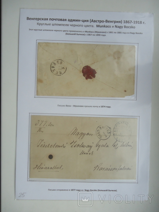 Закарпаття 1867/1918 р штемпеля виставочний лист №25, фото №2