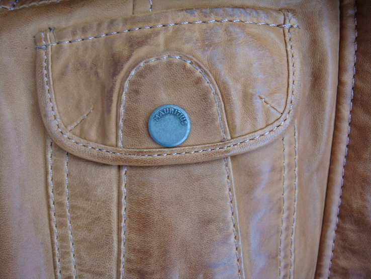 Женская кожаная куртка MAURITIUS , мягкая кожа, тонкое утепление, на 44 размер., numer zdjęcia 10