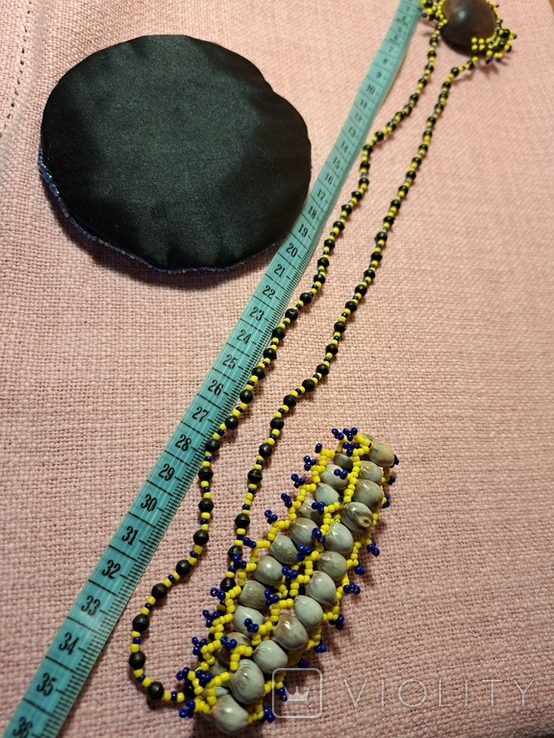 Украшения этно ожерелье и браслет, семена лотоса, в подарочном футляре с серебром Англия, фото №11