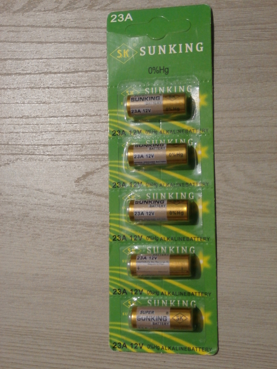 Батарейка Sunking 23A 12v Alkaline Battery Блистер 1 батерейка, numer zdjęcia 2
