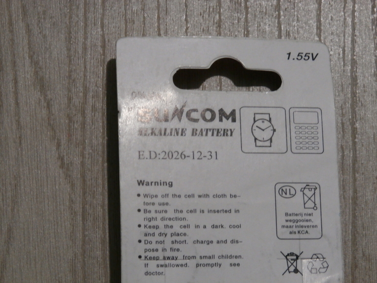 Батарейка Suncom AG10 LR1130/LR54 блістер 10 штук, photo number 3