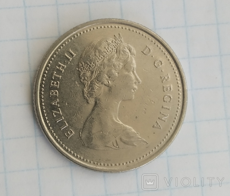25 центов Канада 1982, фото №3