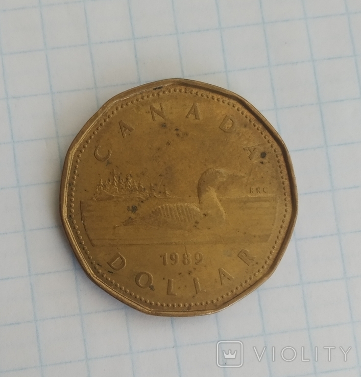 1 доллар Канада 1989, фото №2