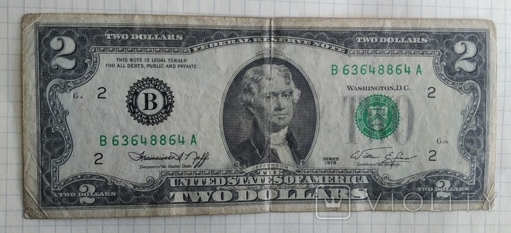 2 доллара США 1976, фото №2