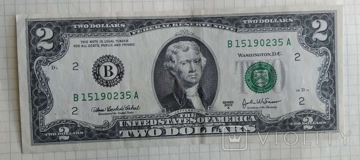 2 доллара США 2003, фото №2