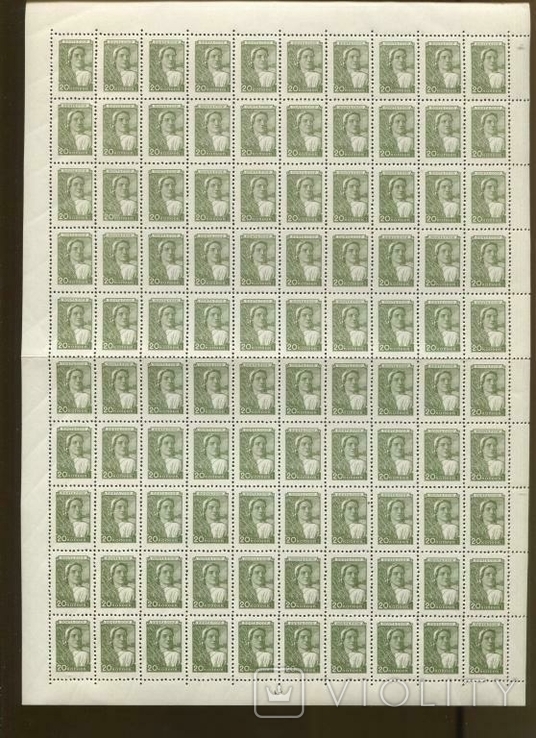 СССР Лист MNH ** 100 марок, фото №2