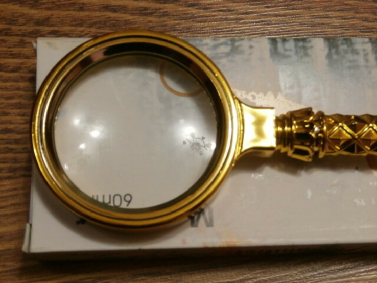 Ювелірна Лупа Antique Classic Maqnifyinq Glass діаметр 60мм,Збільшеня 6х під золото, numer zdjęcia 5