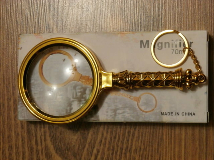 Ювелірна Лупа Antique Classic Maqnifyinq Glass діаметр 70мм,Збільшеня 6х під золото, фото №2