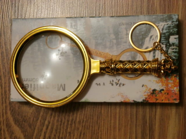Ювелірна Лупа Antique Classic Maqnifyinq Glass діаметр 80мм,Збільшеня 6х під золото, numer zdjęcia 2
