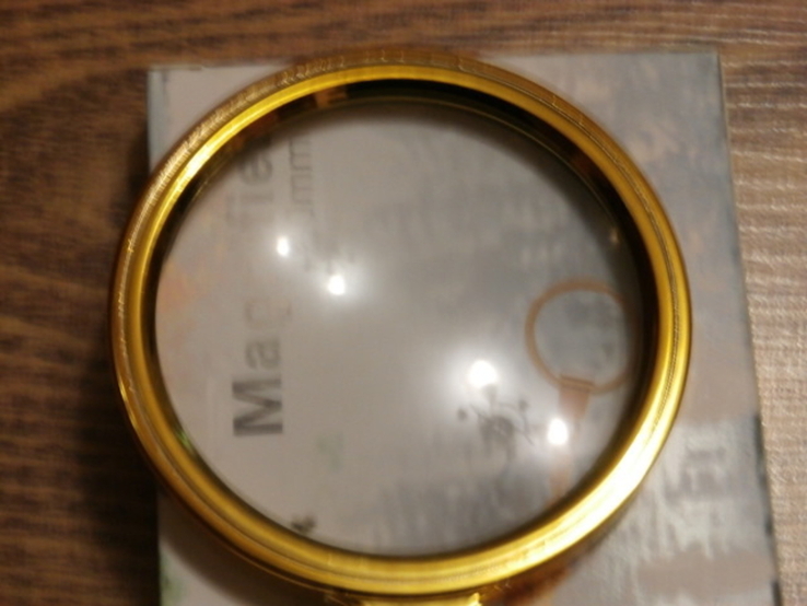 Ювелірна Лупа Antique Classic Maqnifyinq Glass діаметр 80мм,Збільшеня 6х під золото, numer zdjęcia 4