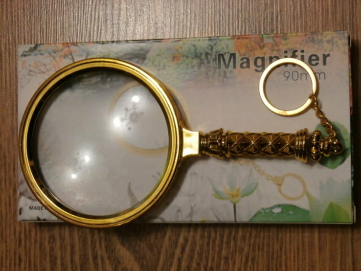 Ювелірна Лупа Antique Classic Maqnifyinq Glass діаметр 90мм,Збільшеня 6х під золото, photo number 2