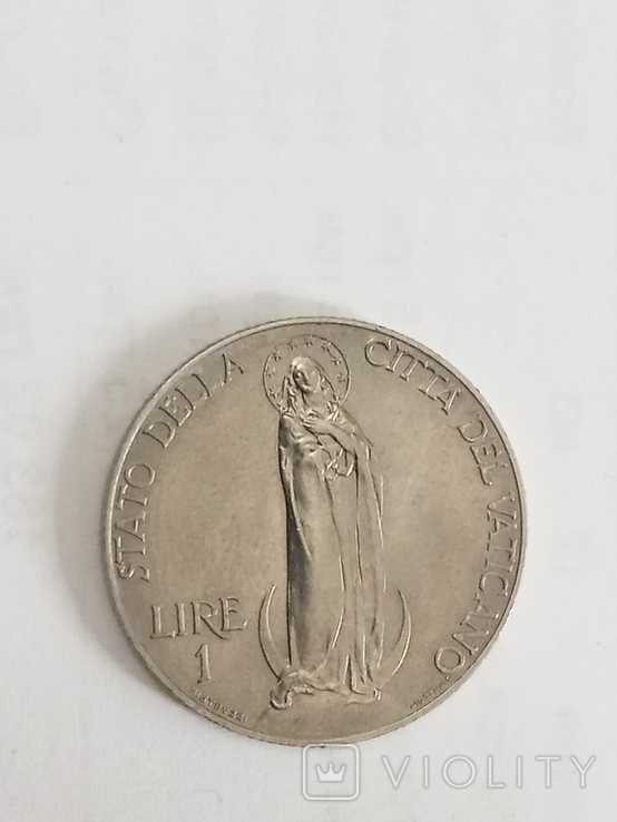 1 лира 1931 года, Ватикан. Монета без следов обихода., фото №6