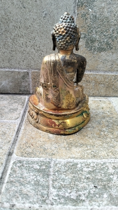 Старинный Будда Шакьямуни позолоченный, фото №10