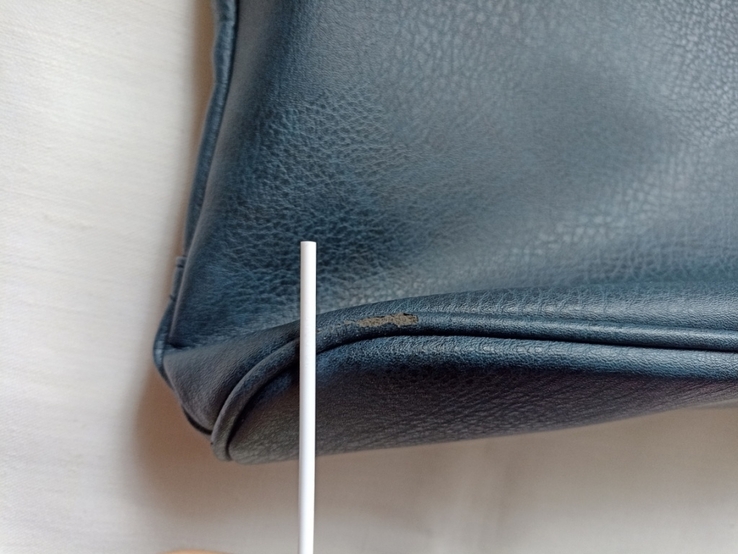 Красивая вместительная женская сумка на длинных ручках т синяя под джинс, photo number 13