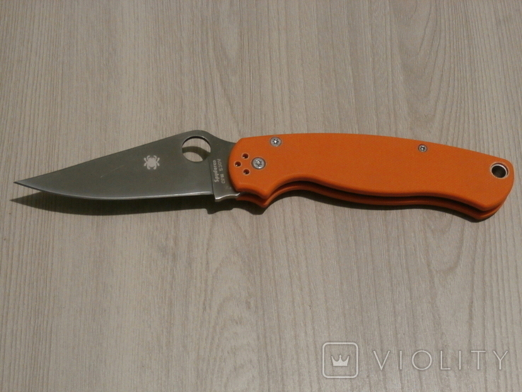 Нож складной Spyderco Para Military 2 G-10 Orange хорошая реплика, numer zdjęcia 2