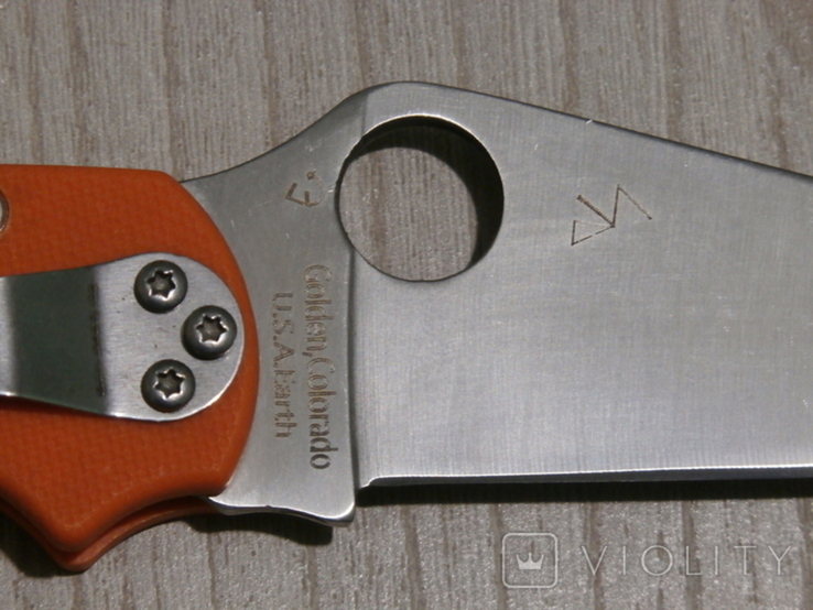 Нож складной Spyderco Para Military 2 G-10 Orange хорошая реплика, фото №8