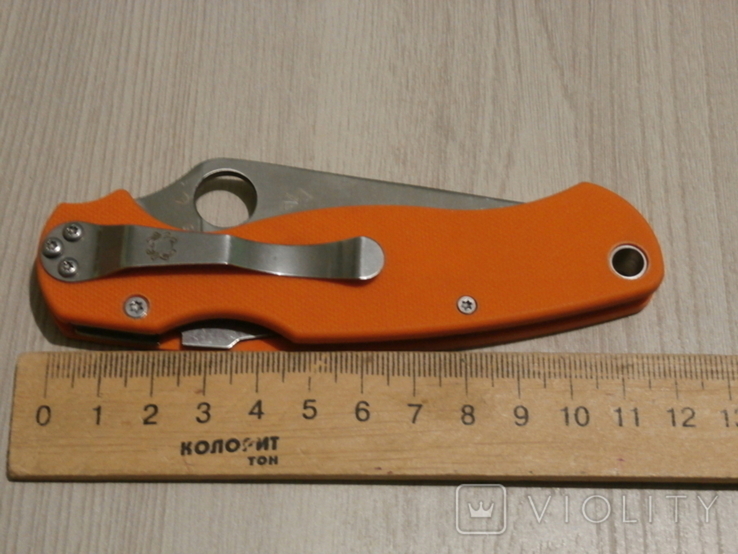 Нож складной Spyderco Para Military 2 G-10 Orange хорошая реплика, фото №12