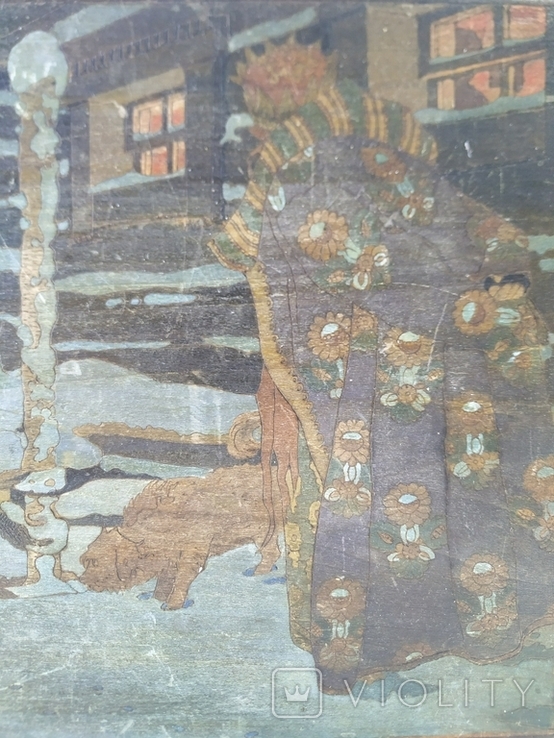 Скриньку. І. Білібін. «Казка про царя Салтана». Дерево. Початок 20 століття., фото №4