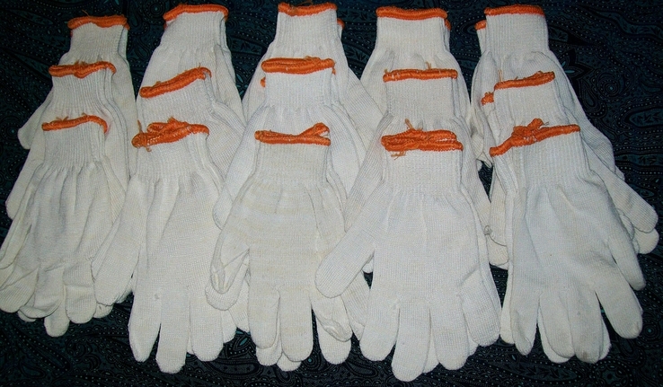Перчатки новые белые. 15 пар., фото №2