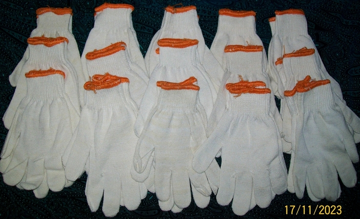 Перчатки новые белые. 15 пар., фото №6