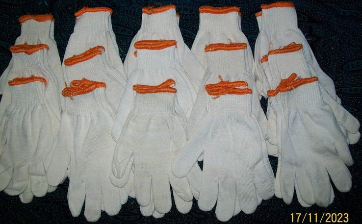 Перчатки новые белые. 15 пар., фото №8