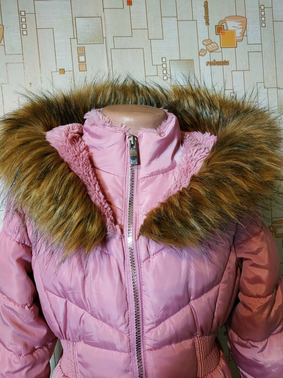 Куртка зимова на хутрі THIS COAT дівчинка прибл. 8 років, фото №4