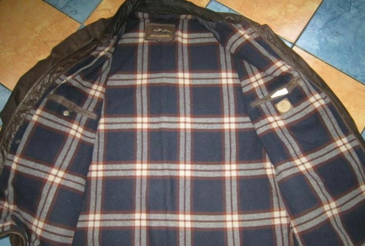 Велика шкіряна чоловіча куртка GRUNO LIMITED. 66р. Лот 1114, фото №9