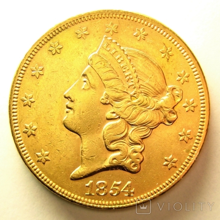 США 20 долларов 1854 г., фото №2