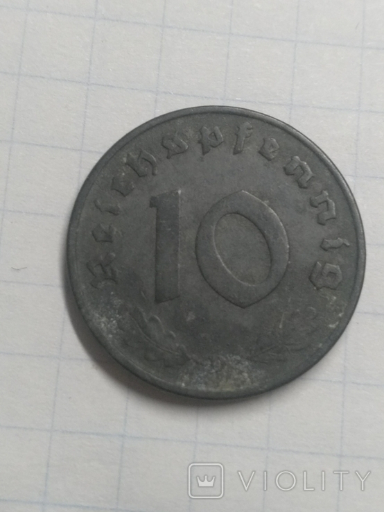 10 пфеннингов 1943 D, фото №2
