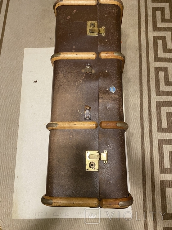 Каретний чемодан ADASTRA vulcanfiber великий шкіряний, фото №2