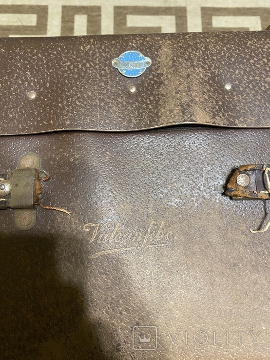 Каретний чемодан ADASTRA vulcanfiber великий шкіряний, фото №3