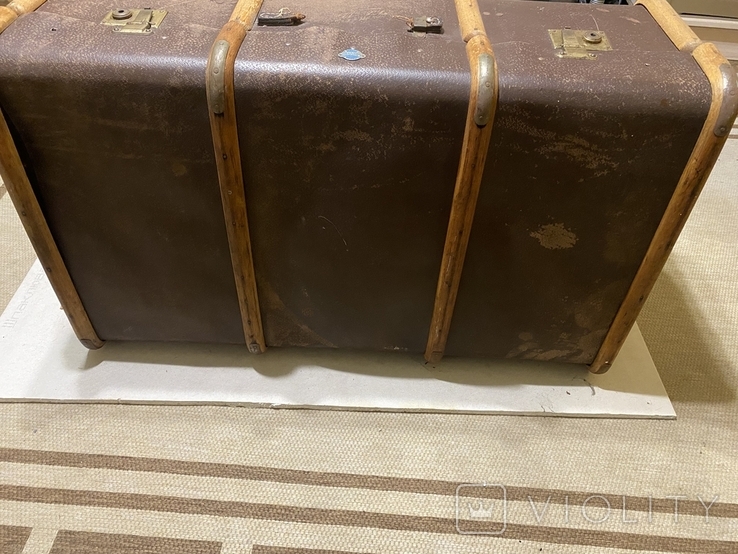 Каретний чемодан ADASTRA vulcanfiber великий шкіряний, фото №7