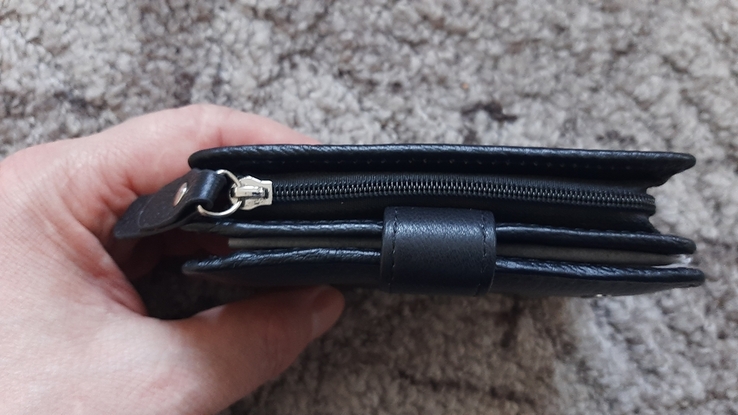 Кожаный женский черный кошелек DR. BOND WN-2 black, photo number 7