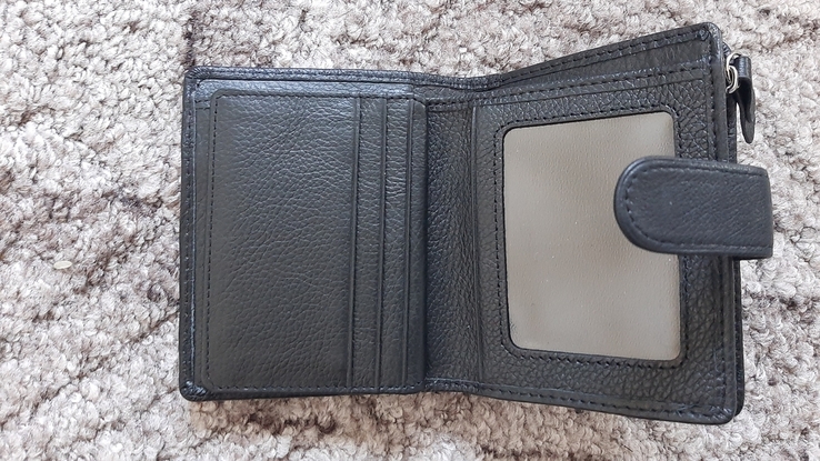 Кожаный женский черный кошелек DR. BOND WN-2 black, фото №9