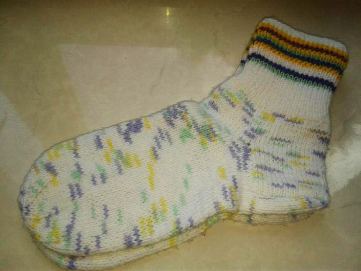 В'язані шкарпетки ручної роботи 39 - 40, фото №2