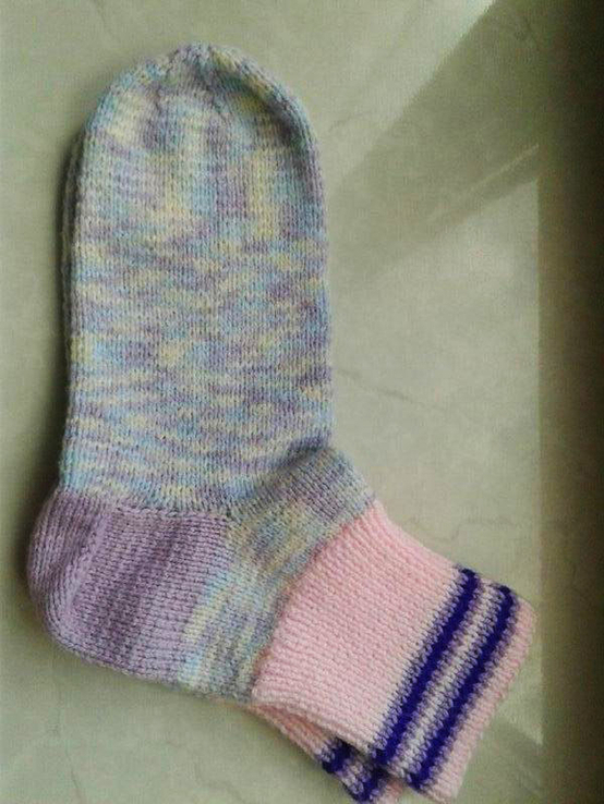 Теплі в'язані шкарпетки 39р, фото №2