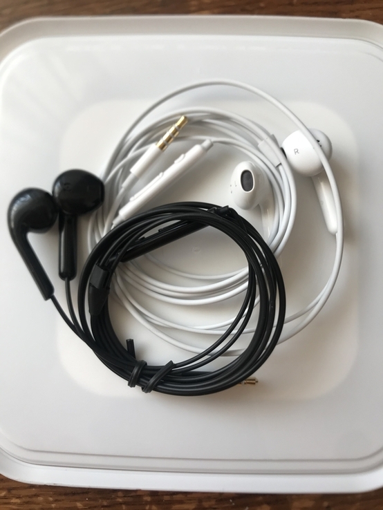 Навушники Earphone чорні+білі, фото №6