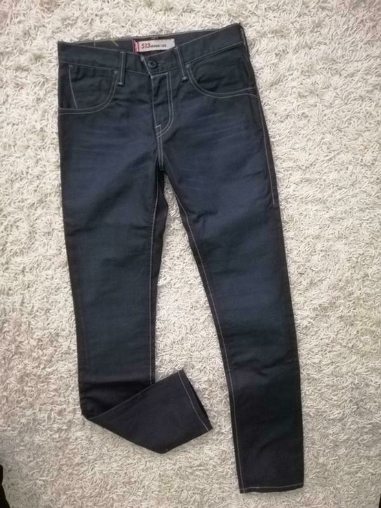 Нові брендові чоловічі джинси скінні з пропиткою Levis 513 28/32, photo number 2