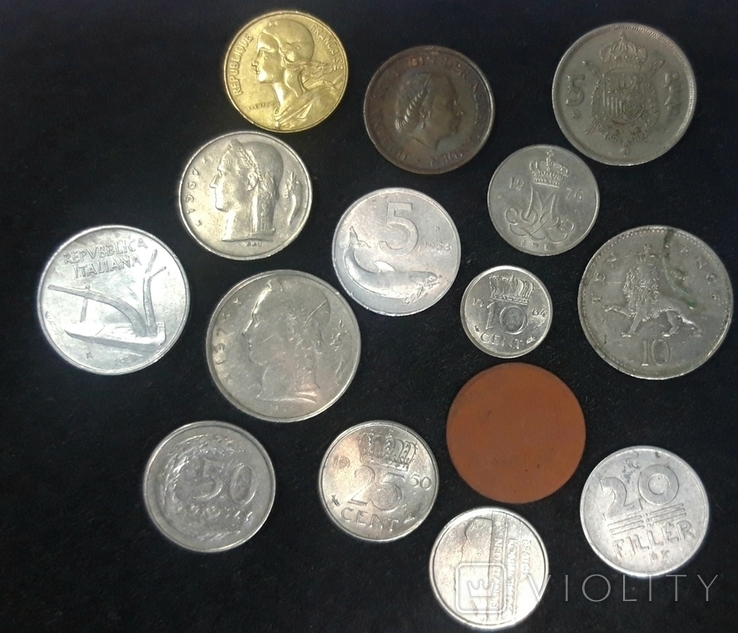 15 різних монет світу, лот 5 .Г., фото №2