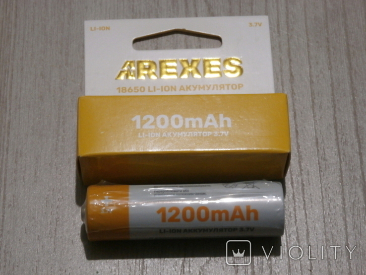 Аккумулятор AREXES 18650 Li-Ion 1200 mAh, 3.7V