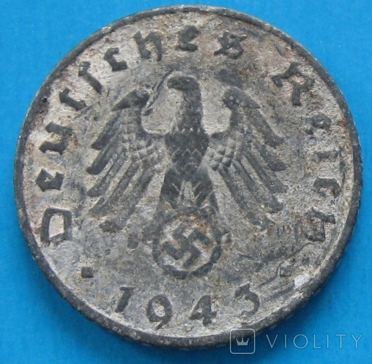 Германия 5 пфеннигов 1943 F, фото №3