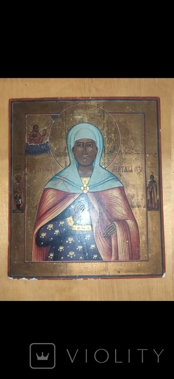 Икона Святая Анастасия 18-19ст, фото №6