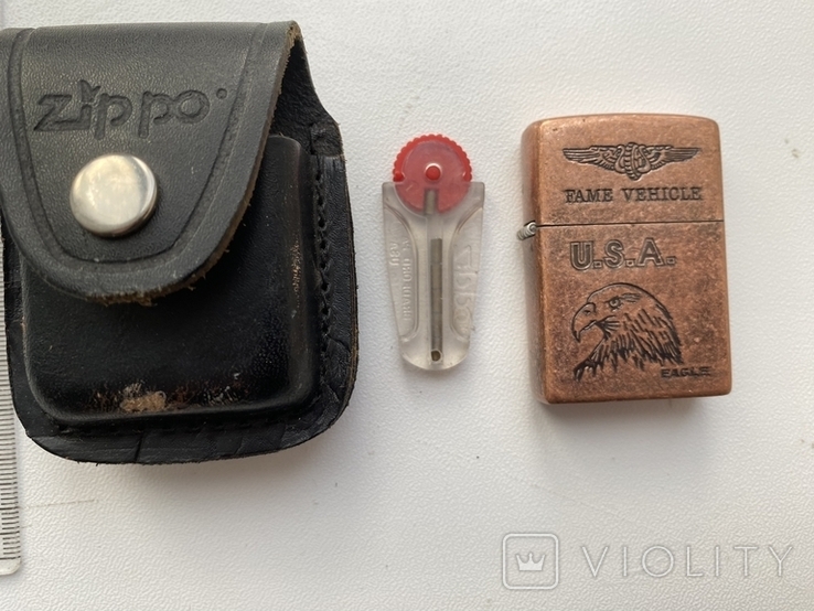 Зажигалка Zippo в чехле, фото №2