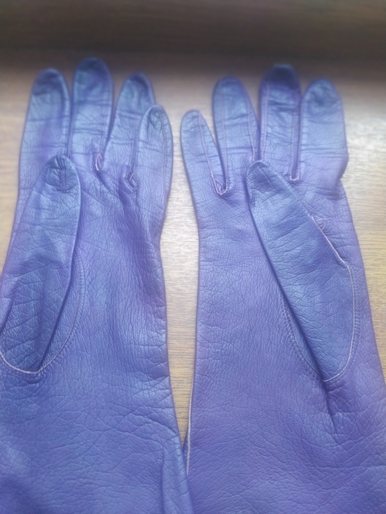 Перчатки шкіра нат лайк фіолетові, photo number 4