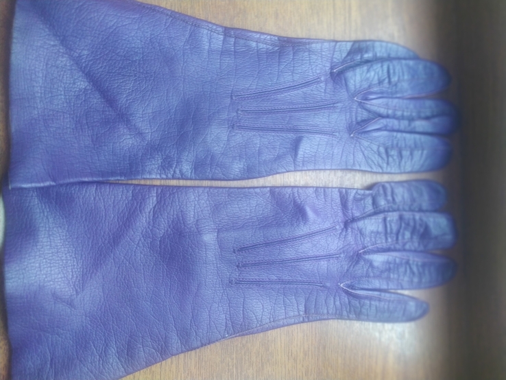 Перчатки шкіра нат лайк фіолетові, photo number 6