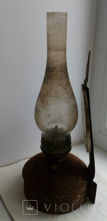 Лампа керосиновая со стеклом , рабочая , клеймо якорь , СССР, фото №5