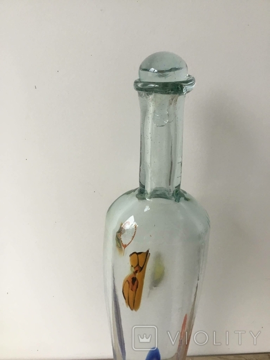  Штоф, бутылка, толстое гутное стекло, ЛКСФ., фото №4