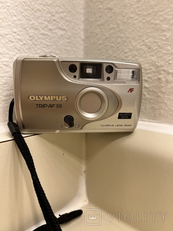 Плівковий фотоапарат OLYMPUS Trip AF 50-28 мм срібний, фото №2