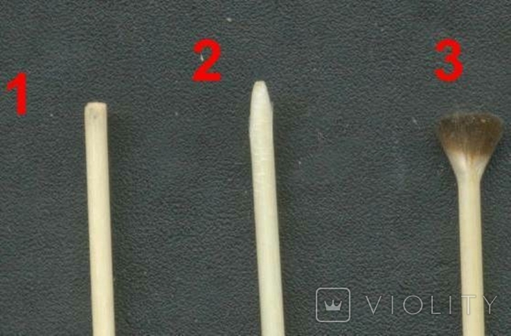 Кисточки Ф2 ст/волоконные MINI "под обжиг" 10+2, photo number 3